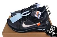 Nike x Off White Zoom Fly SP Black Silver White UK 3 4 5 6 US AJ4588-001 New