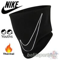 NIKE SNOOD NECK WARMER BLACK YOUTHS KIDS YOUTHS WARM THERMAL FLEECE SCARF FACE