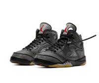 Nike Jordan 5 x Off White SP Muslin Black PS UK 1 1.5 2 2.5 3 US CV4827-001 New