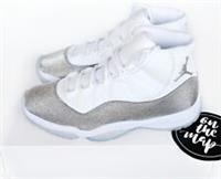 Nike Air Jordan 11 White Metallic Silver Glitter W UK 6.5 US7.5 9 AR0715-100 New