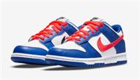 Nike Dunk Low GS Blue Bright Crimson Mismatched Swoosh UK 3 US 3.5 CW1590-104
