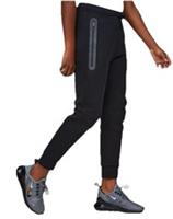 Nike Tech Boys Fleece Joggers Taped Pants Bottoms Size SMALL + NSW BLACK