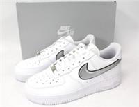 BNIB NIKE Air Force 1 '07 White & Silver Trainers ESS BRAND NEW Genuine Sneakers