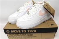 BNIB NIKE Women's W Air Force 1 '07 Next Nature Trainers Colour White Coral NEW