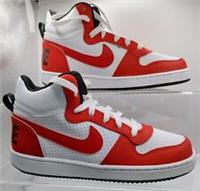 Nike Court Borough Mid Tops Unisex Size 5 In Red & White.