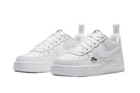 Nike Air Force 1 GS Utility Reflective White Mini Logo UK 3 4 5 US CV9604-100