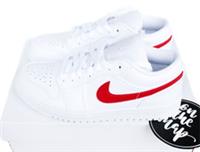 Nike Air Jordan 1 Low W White University Red Swoosh UK 3.5 US 4 6 AO9944-161 New