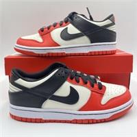 Nike Dunk Low NBA Chicago Red Black Trainers Size UK 5.5 GS BNWT DO6288-100