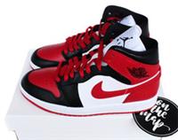 Nike Air Jordan 1 Mid W Alternate Bred Toe UK 4.5 US 5.5 7 EUR 38 BQ6472-079 New