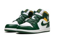 Nike Air Jordan 1 Mid Green Yellow Sonics PS UK 5 10 11 12 C US 640734-371 New