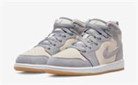 Nike Air Jordan 1 Mid Particle Grey Coconut PS UK 10.5 US 11C 28 DN4345-100 New