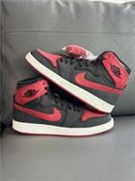 Nike Air Jordan 1 Retro OG High AJKO Knock Out Bred Red Black Size Uk 8