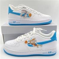 Nike Air Force 1 Low X Looney Tunes White Blue Trainers Sz UK 5 Bugs Bunny BNWT