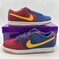Nike Dunk Low SB Barcelona Red Blue Trainers Size UK 8.5 Mens Suede BNWT