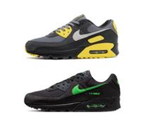 Nike Air Max 90 Trainers Anthracite/Blk/Green & Grey/Blk/Yellow UK 6-11