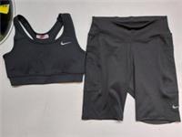 Nike Crop Top and Shorts Black Small BNWT Women Workout Leisure - S Regular