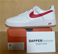 Nike Mens Air Force 1, Size 10.5 UK, White University Red Trainers DJ3911 102