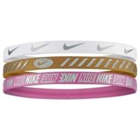 Nike Metallic Headbands 3pk 3.0 - White/Desert Ochre/Cosmic Fuchsia