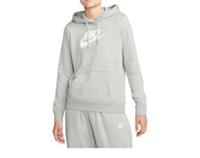 Nike NSW Club Fleece Dark Grey Heather Women's Pullover Hoodie DQ5775 063 - S Regular