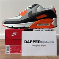 Nike Mens Air Max 90, Size 7.5 UK, White Safety Orange Trainers DM0029 108