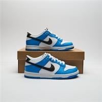 NIKE Dunk Low Junior White/Blue SIZE 4.5 Trainers