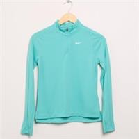 NIKE Girls' Fitness Long Sleeve 1/2 Zip Top Junior Green SIZE 12-13YRS