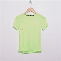 NIKE Dri-FIT Miler T-Shirt Junior Green SIZE 7-8YRS