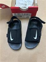 INFANTS / KID'S NIKE SUNRAY ADJUST 5 BLACK SANDALS - UK SIZE 5.5 (New) Free P+P