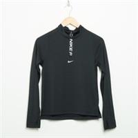 NIKE Girls' Fitness Long Sleeve 1/2 Zip Top Junior Black SIZE 12-13YRS