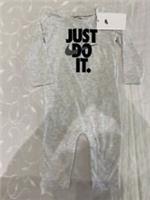 Nike Baby Boy's Long Sleeve Babygrow (Size 9 Months)