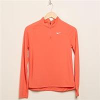 NIKE Girls' Long Sleeve 1/2 Zip Top Junior Orange SIZE 13-15YRS