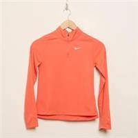 NIKE Girls' Long Sleeve 1/2 Zip Top Junior Orange SIZE 10-12YRS