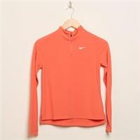 NIKE Girls' Long Sleeve 1/2 Zip Top Junior Orange SIZE 12-13YRS