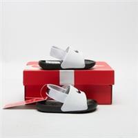 NIKE Kawa Slides Infant White/Black SIZE 3.5