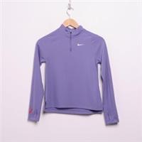 NIKE Girls' Fitness Long Sleeve 1/2 Zip Top Junior Purple SIZE 10-12YRS