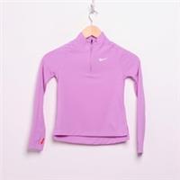 NIKE Girls' Fitness Long Sleeve 1/2 Zip Top Junior Pink SIZE 7-8YRS