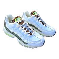 Nike Air Max 95 Trainers Leopard Tongue White UK Size 5 Air Bubble Green