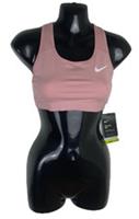 Nike Swoosh Gym Crop Top Women's UK Size S Sports Bra Dusky Pink - S Regular