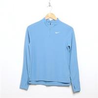 NIKE Girls' Dri-FIT Long Sleeve 1/2 Zip Top Junior Blue SIZE 13-15YRS