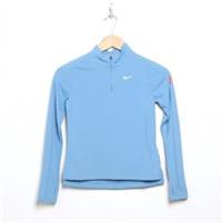 NIKE Girls' Dri-FIT Long Sleeve 1/2 Zip Top Junior Blue SIZE 10-12YRS