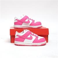 NIKE Dunk Low Infant White/Pink SIZE 6.5 Trainers