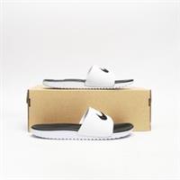 NIKE Kawa Slides Junior White/Black SIZE 4.5