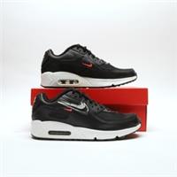 NIKE Air Max 90 Junior Black/White/Grey/Red SIZE 5.5 Trainers