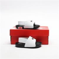 NIKE Kawa Slides Infant White/Black SIZE 3.5
