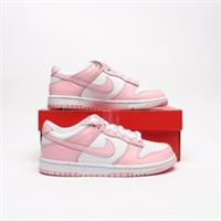 NIKE Dunk Low Junior White/Pink SIZE 6 Trainers