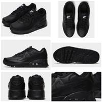 NIKE AIR MAX 90 (PS) LEATHER CHILDREN - Black - Size UK 12/EUR 30 *Box Damaged