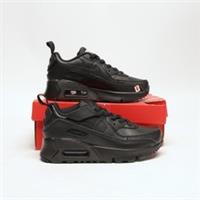 NIKE Air Max 90 Leather Children's Black SIZE 11.5 Trainers