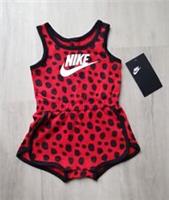 NIKE girls 3 MONTHS red LADYBIRD PLAYSUIT baby ROMPER black OUTFIT summer