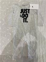 Nike Baby Boy's Long Sleeve Babygrow (Size 9 Months)