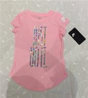 Nike Girl's Pink Short Sleeve T-Shirt (Size 4 Years)